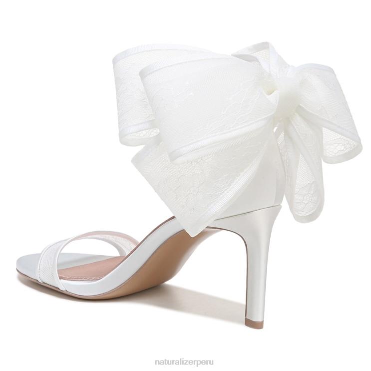 mujer Naturalizer tela blanca de seda sandalia de vestir amour RTZ4T313