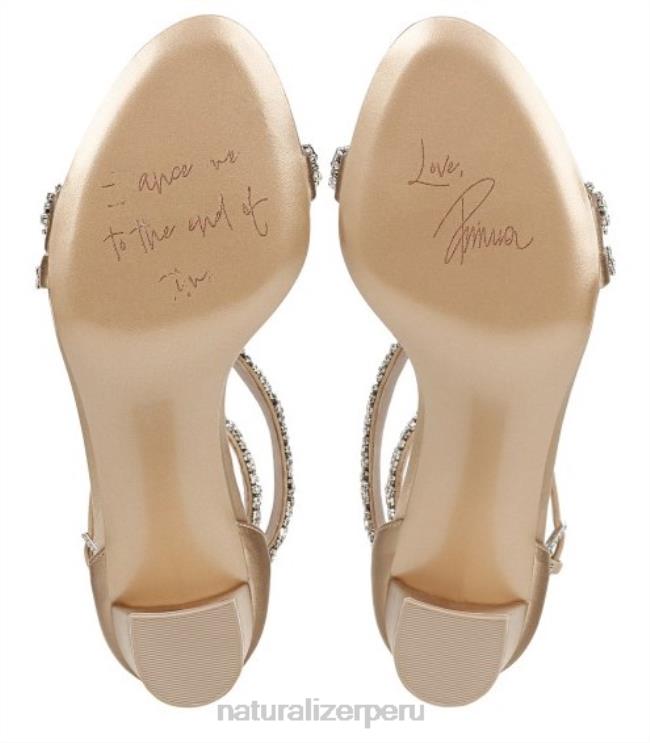 mujer Naturalizer tela blanca seda/piedras sandalia de vestir de amor RTZ4T307