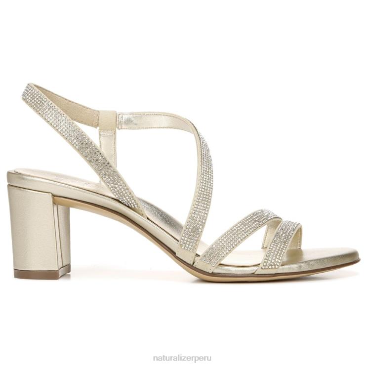 mujer Naturalizer tela de champán sandalia de vestir vanessa RTZ4T26