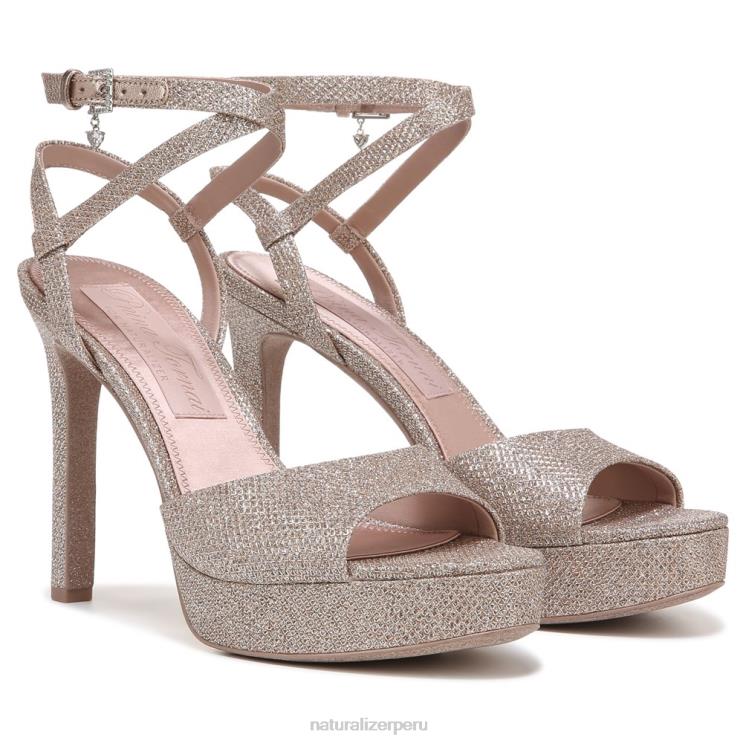 mujer Naturalizer tela de oro rosa sandalia de vestir ai RTZ4T297