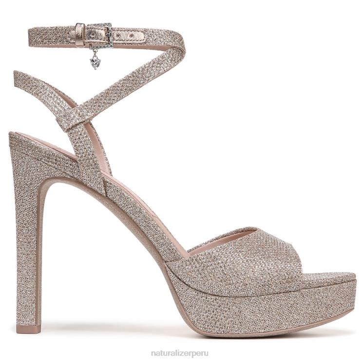 mujer Naturalizer tela de oro rosa sandalia de vestir ai RTZ4T297