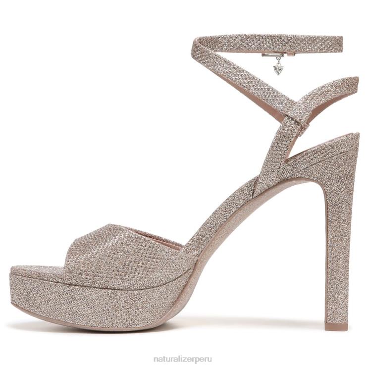 mujer Naturalizer tela de oro rosa sandalia de vestir ai RTZ4T297