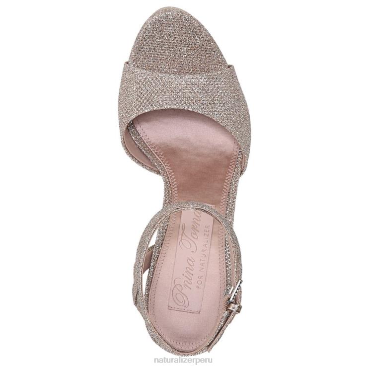 mujer Naturalizer tela de oro rosa sandalia de vestir ai RTZ4T297