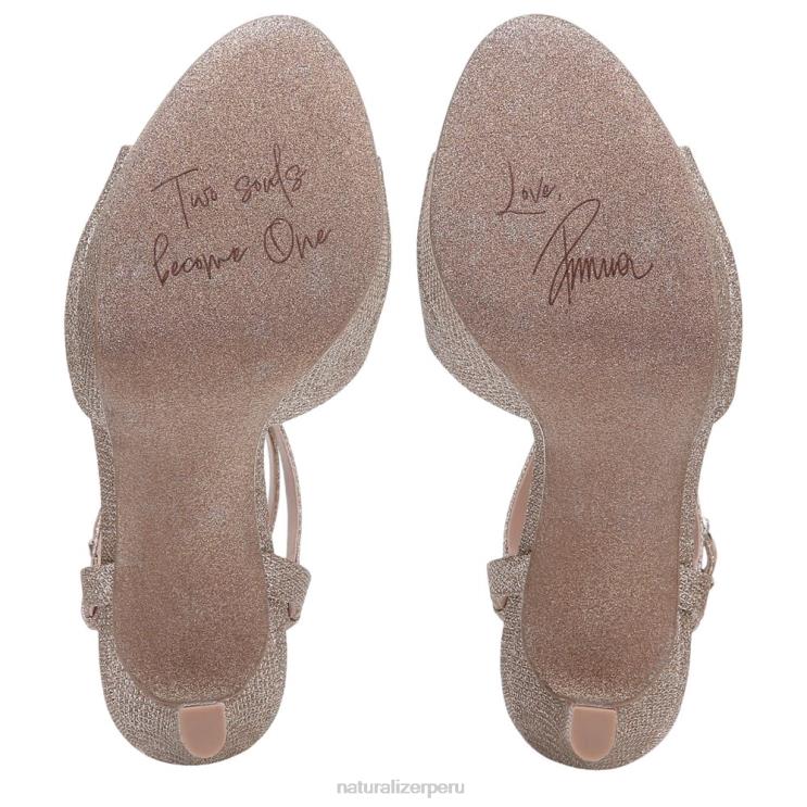 mujer Naturalizer tela de oro rosa sandalia de vestir ai RTZ4T297