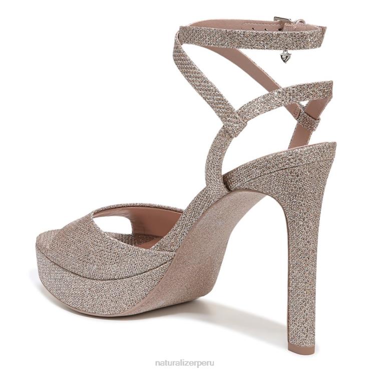 mujer Naturalizer tela de oro rosa sandalia de vestir ai RTZ4T297