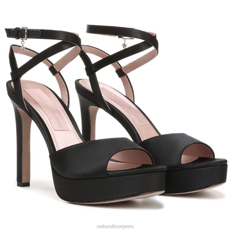 mujer Naturalizer tela negra sandalia de vestir ai RTZ4T293