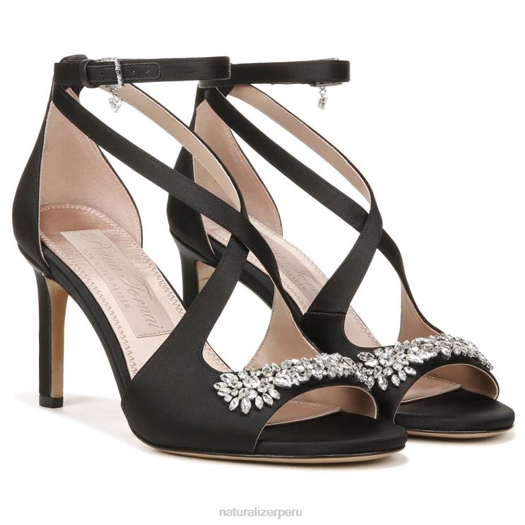 mujer Naturalizer tela negra sandalia de vestir amor RTZ4T298