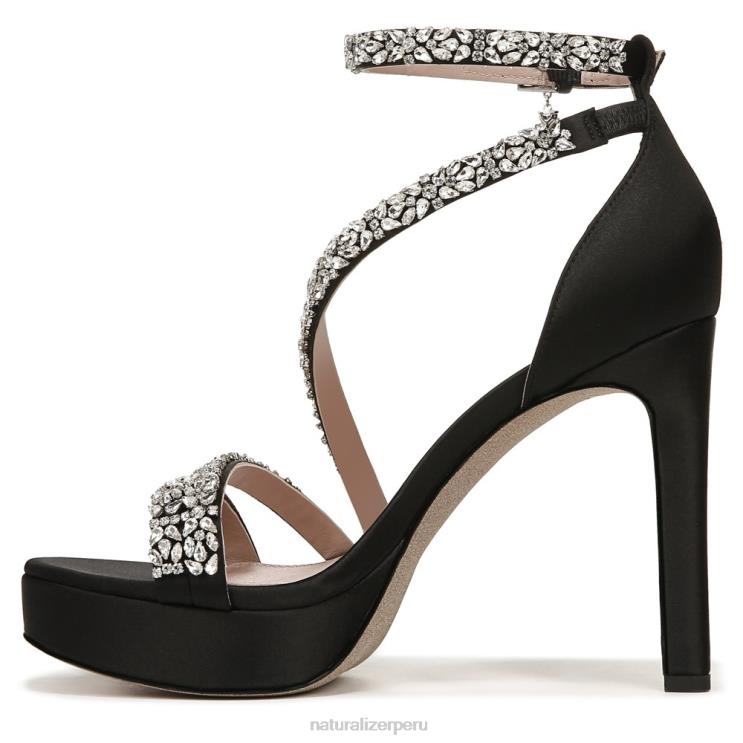 mujer Naturalizer tela negra sandalia de vestir de amor RTZ4T308