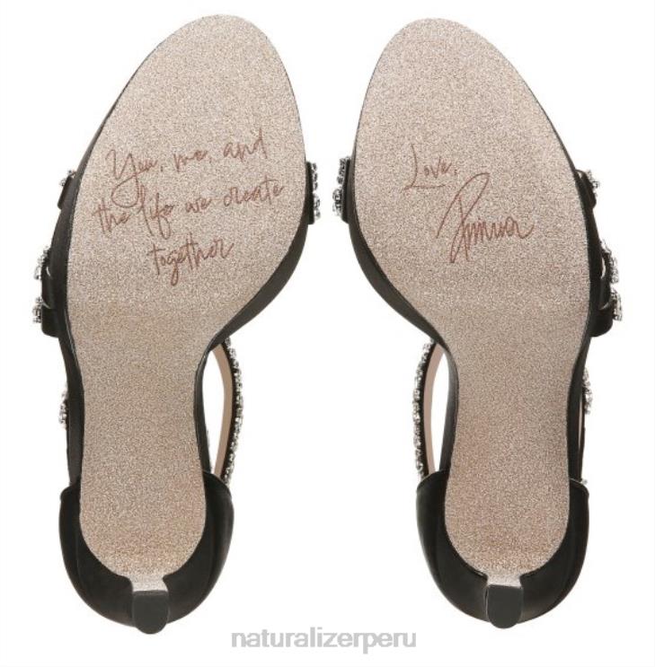 mujer Naturalizer tela negra sandalia de vestir de amor RTZ4T308