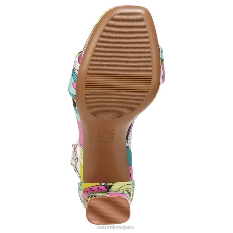 mujer Naturalizer tela retro con estampado de frutas sandalia de vestir alegría RTZ4T75