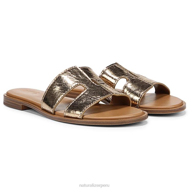 mujer Naturalizer cuero bronce sandalia fama RTZ4T289