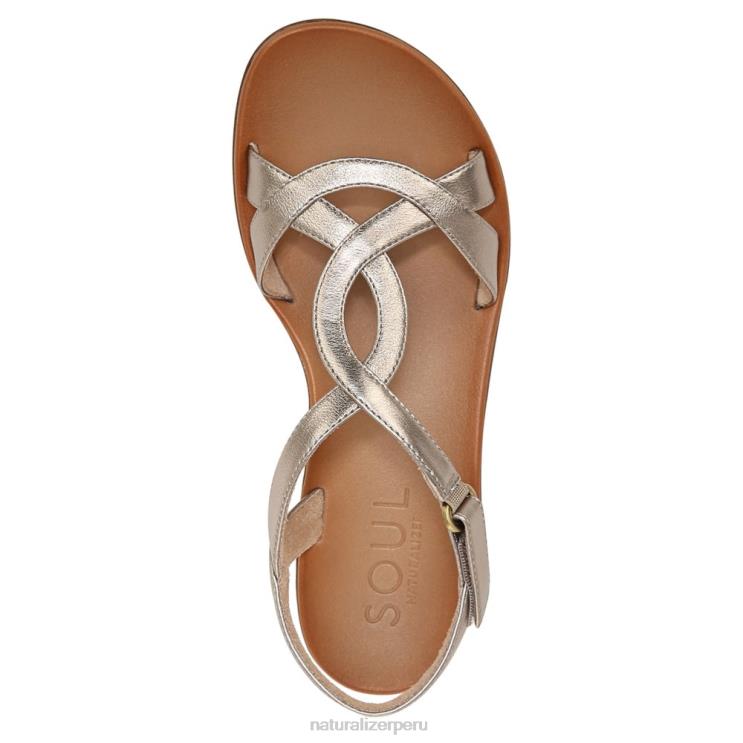 mujer Naturalizer cálido plateado sintético sandalia soul solo RTZ4T565