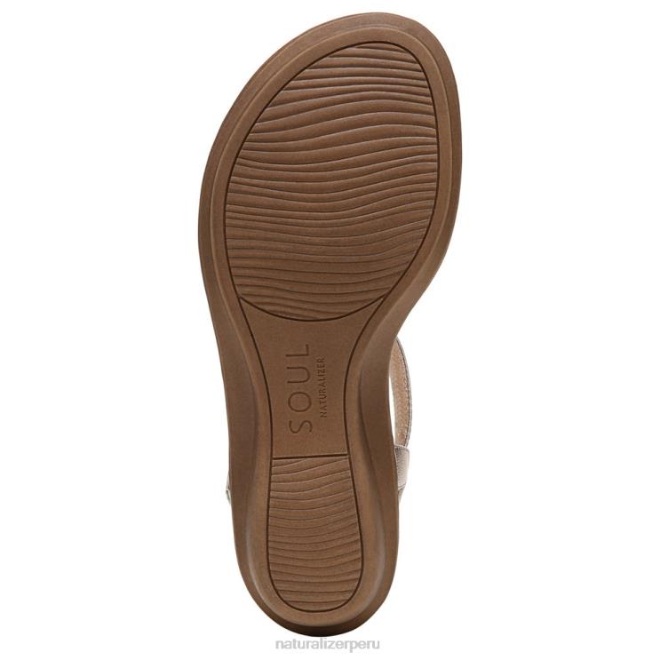 mujer Naturalizer cálido plateado sintético sandalia soul solo RTZ4T565
