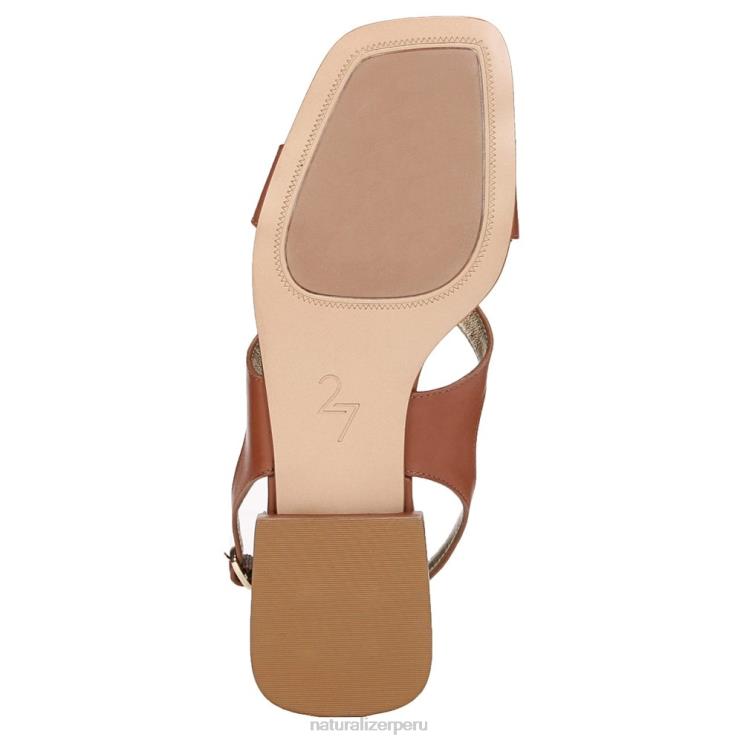mujer Naturalizer cuero marrón té inglés 27 editar sandalia nikki RTZ4T239
