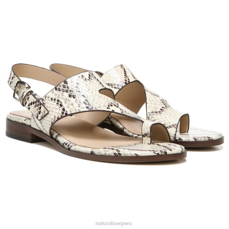 mujer Naturalizer piel de cobra marfil 27 editar sandalia eris RTZ4T611