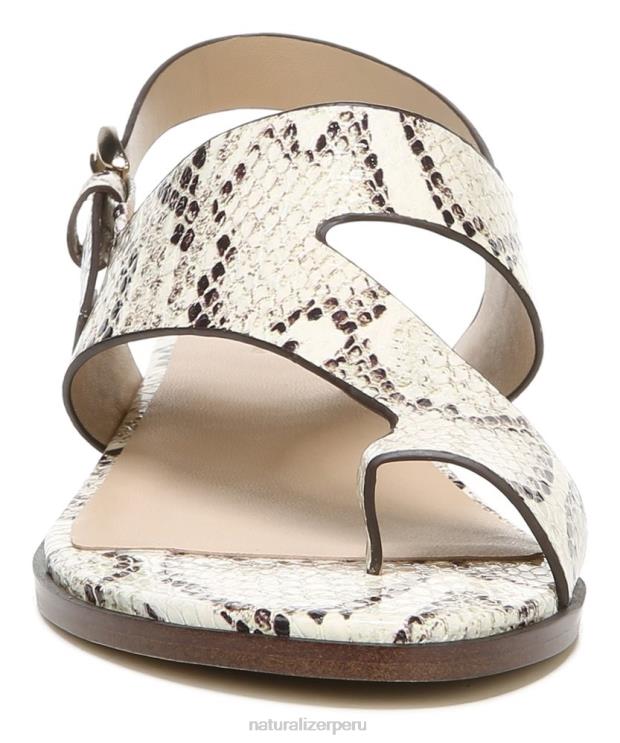 mujer Naturalizer piel de cobra marfil 27 editar sandalia eris RTZ4T611
