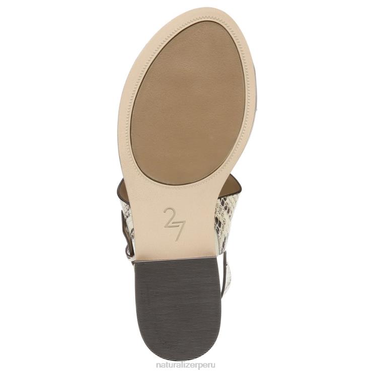 mujer Naturalizer piel de cobra marfil 27 editar sandalia eris RTZ4T611