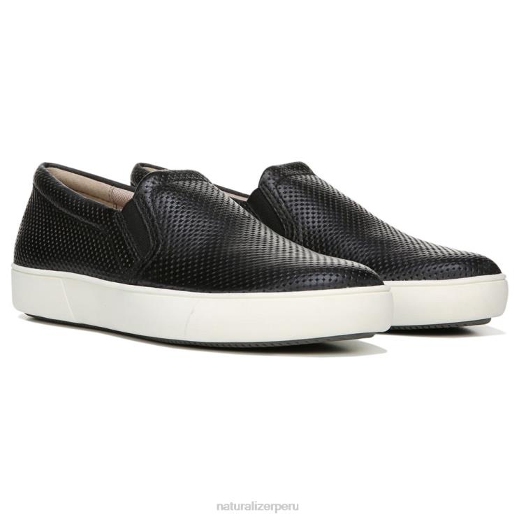 mujer Naturalizer cuero negro marianne slip en la zapatilla de deporte RTZ4T513