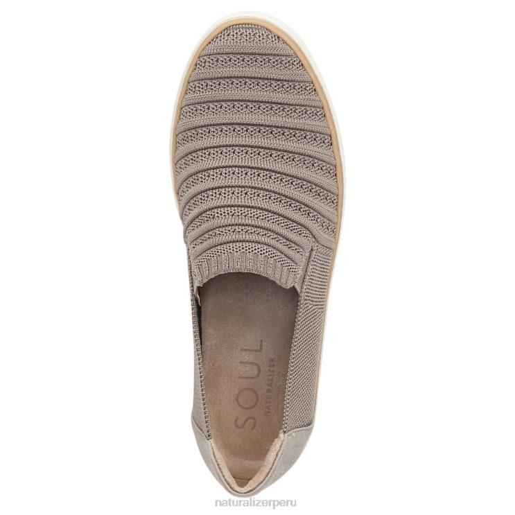 mujer Naturalizer tela de punto gris zapatillas sin cordones soul kemper RTZ4T331