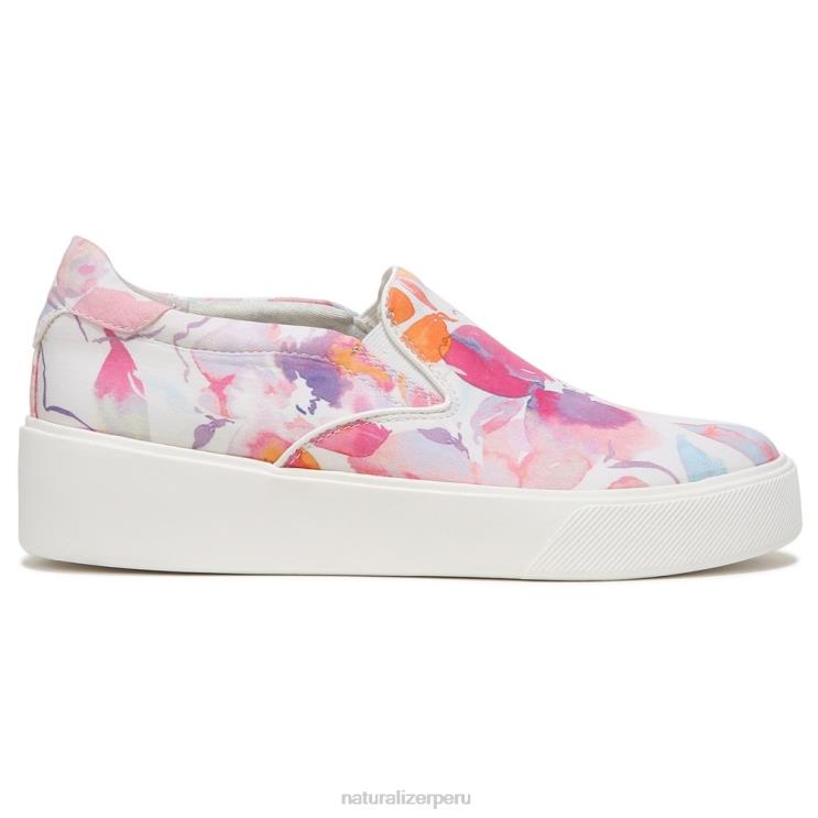 mujer Naturalizer tela floral blanca/rosa zapatillas sin cordones marianne 2.0 RTZ4T354