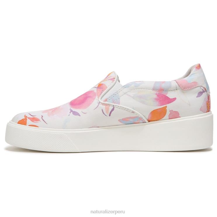 mujer Naturalizer tela floral blanca/rosa zapatillas sin cordones marianne 2.0 RTZ4T354
