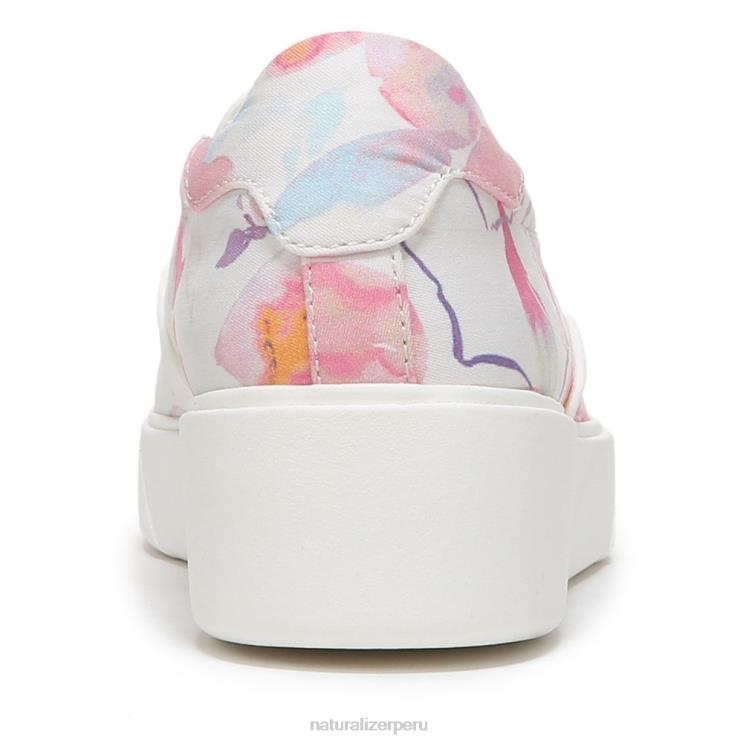 mujer Naturalizer tela floral blanca/rosa zapatillas sin cordones marianne 2.0 RTZ4T354