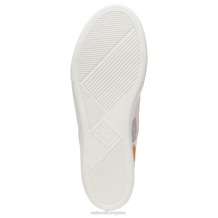 mujer Naturalizer tela floral blanca/rosa zapatillas sin cordones marianne 2.0 RTZ4T354