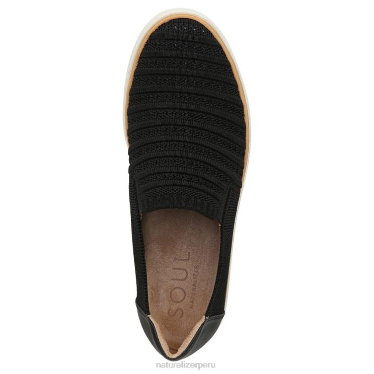 mujer Naturalizer tela negra zapatillas sin cordones soul kemper RTZ4T333