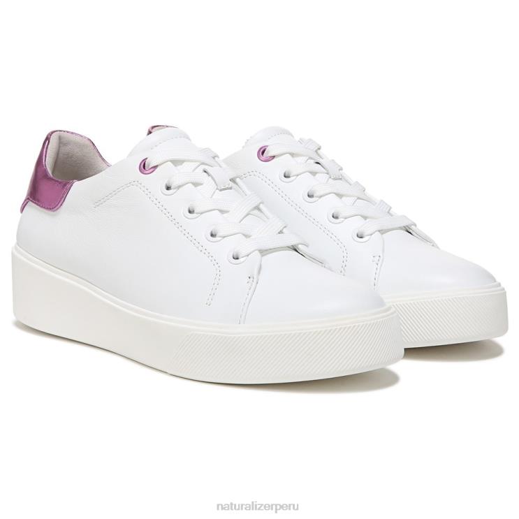 mujer Naturalizer cuero blanco tenis morrison 2.0 con cordones RTZ4T95