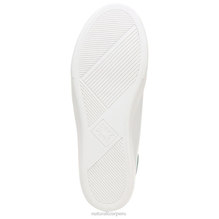 mujer Naturalizer cuero blanco/verde menta tenis morrison 2.0 con cordones RTZ4T92