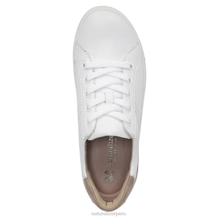 mujer Naturalizer cuero blanco zapatilla morrison RTZ4T233