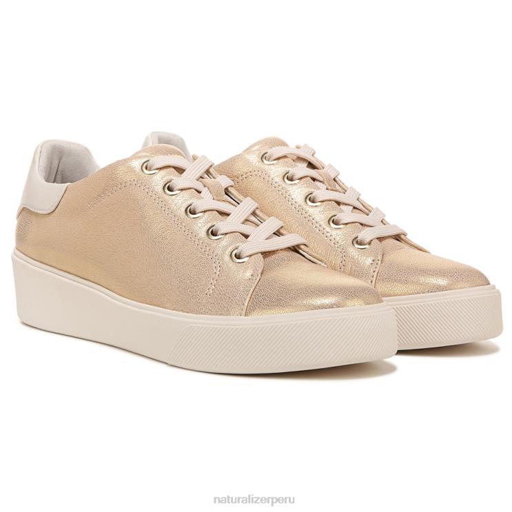 mujer Naturalizer cuero dorado tenis morrison 2.0 con cordones RTZ4T94
