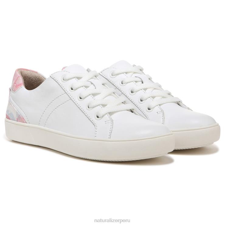 mujer Naturalizer cuero floral blanco/rosa zapatilla morrison RTZ4T235