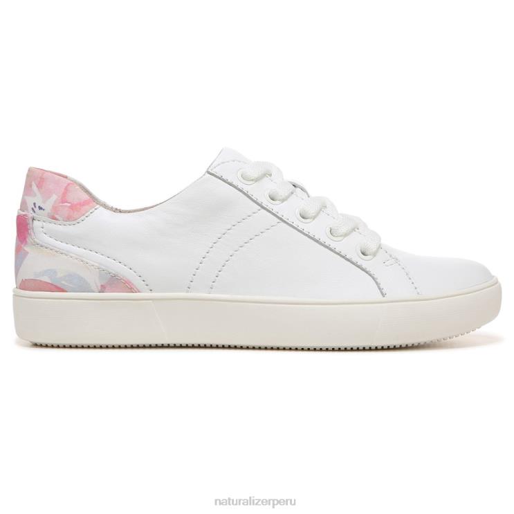 mujer Naturalizer cuero floral blanco/rosa zapatilla morrison RTZ4T235