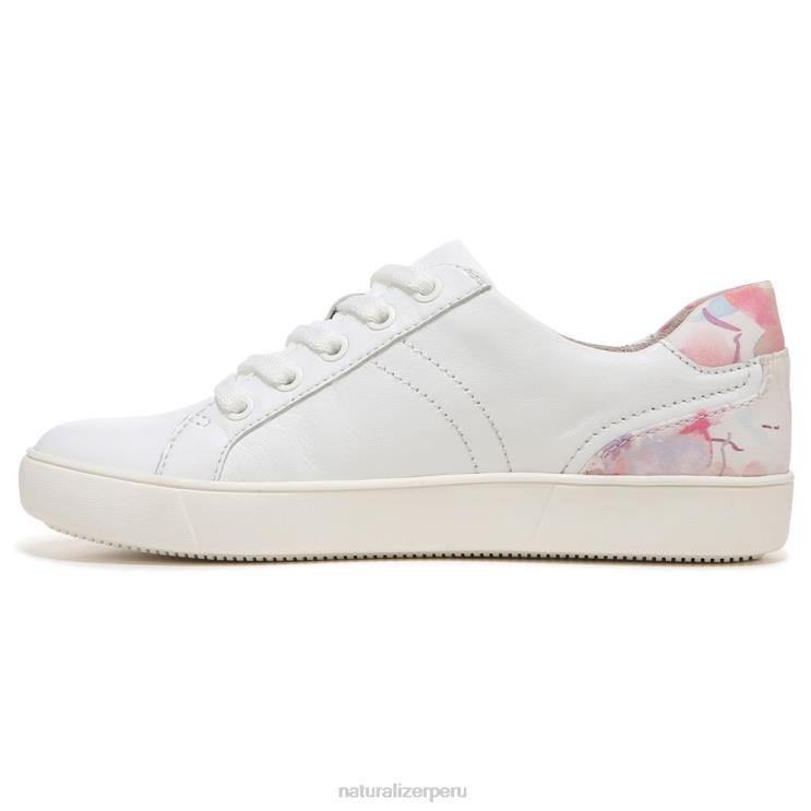 mujer Naturalizer cuero floral blanco/rosa zapatilla morrison RTZ4T235