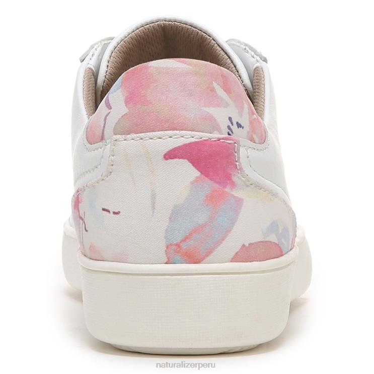 mujer Naturalizer cuero floral blanco/rosa zapatilla morrison RTZ4T235