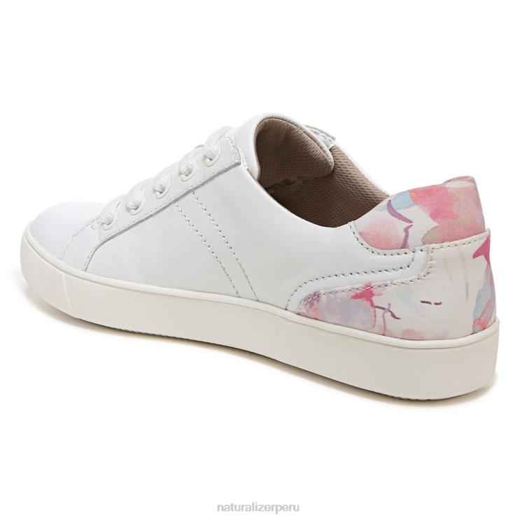 mujer Naturalizer cuero floral blanco/rosa zapatilla morrison RTZ4T235
