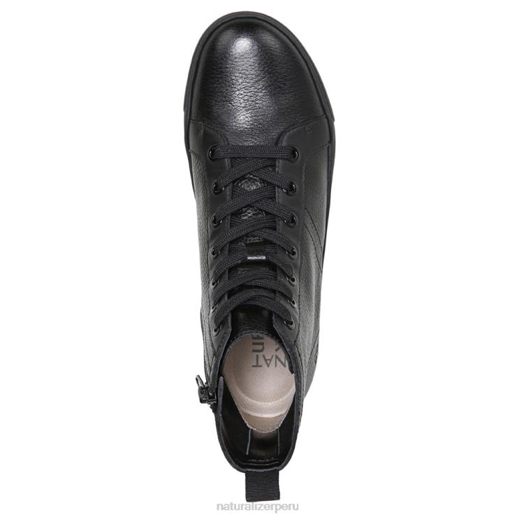 mujer Naturalizer cuero negro zapatillas altas morrison RTZ4T287