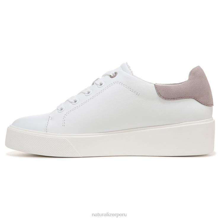 mujer Naturalizer piel blanca/tórtola tenis morrison 2.0 con cordones RTZ4T91