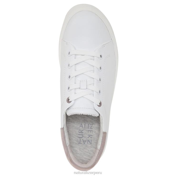 mujer Naturalizer piel blanca/tórtola tenis morrison 2.0 con cordones RTZ4T91