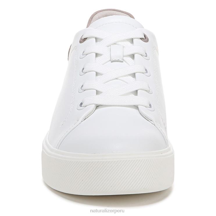 mujer Naturalizer piel blanca/tórtola tenis morrison 2.0 con cordones RTZ4T91