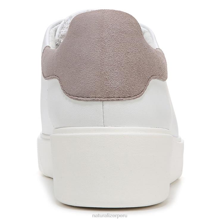 mujer Naturalizer piel blanca/tórtola tenis morrison 2.0 con cordones RTZ4T91
