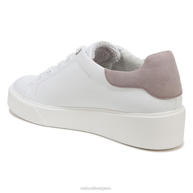mujer Naturalizer piel blanca/tórtola tenis morrison 2.0 con cordones RTZ4T91