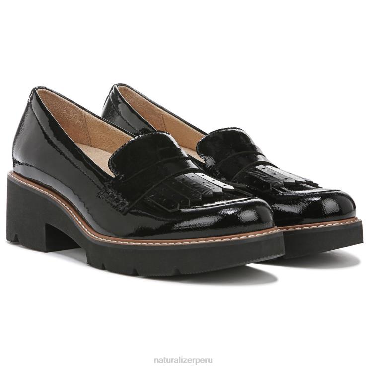 mujer Naturalizer charol negro mocasín darcy RTZ4T286