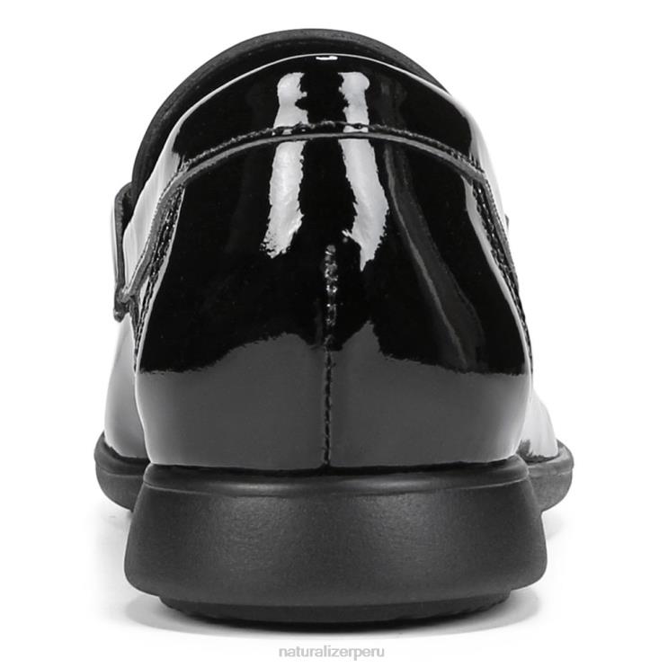 mujer Naturalizer charol negro mocasines sin cordones Ravenna RTZ4T79