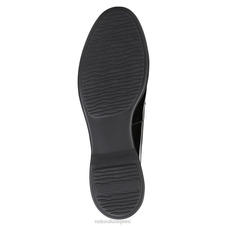 mujer Naturalizer charol negro mocasines sin cordones Ravenna RTZ4T79