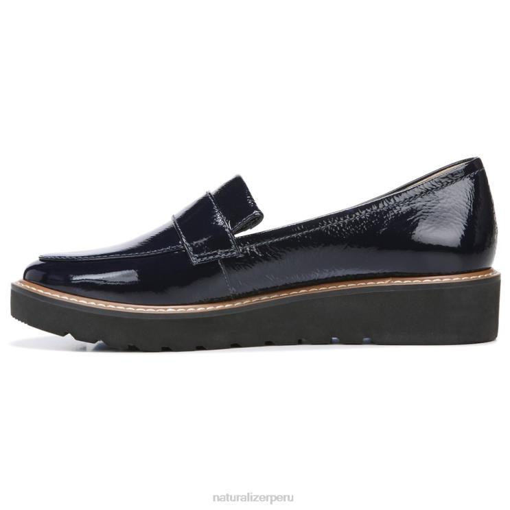 mujer Naturalizer cuero azul marino francés mocasín adiline RTZ4T169