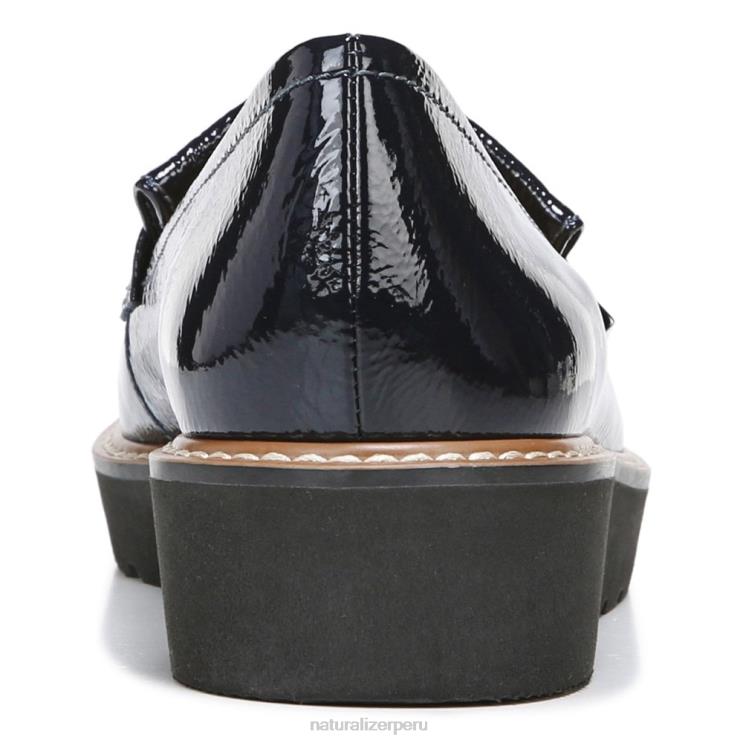 mujer Naturalizer cuero azul marino francés mocasín adiline RTZ4T169