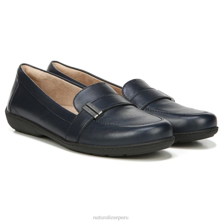 mujer Naturalizer cuero azul marino mocasín soul kentley RTZ4T423