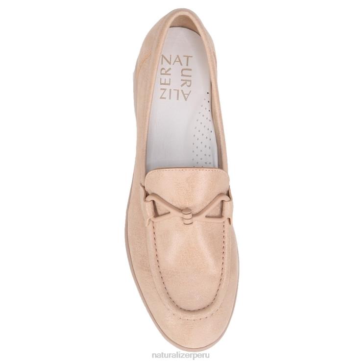 mujer Naturalizer cuero beige mocasines sin cordones Ravenna RTZ4T78